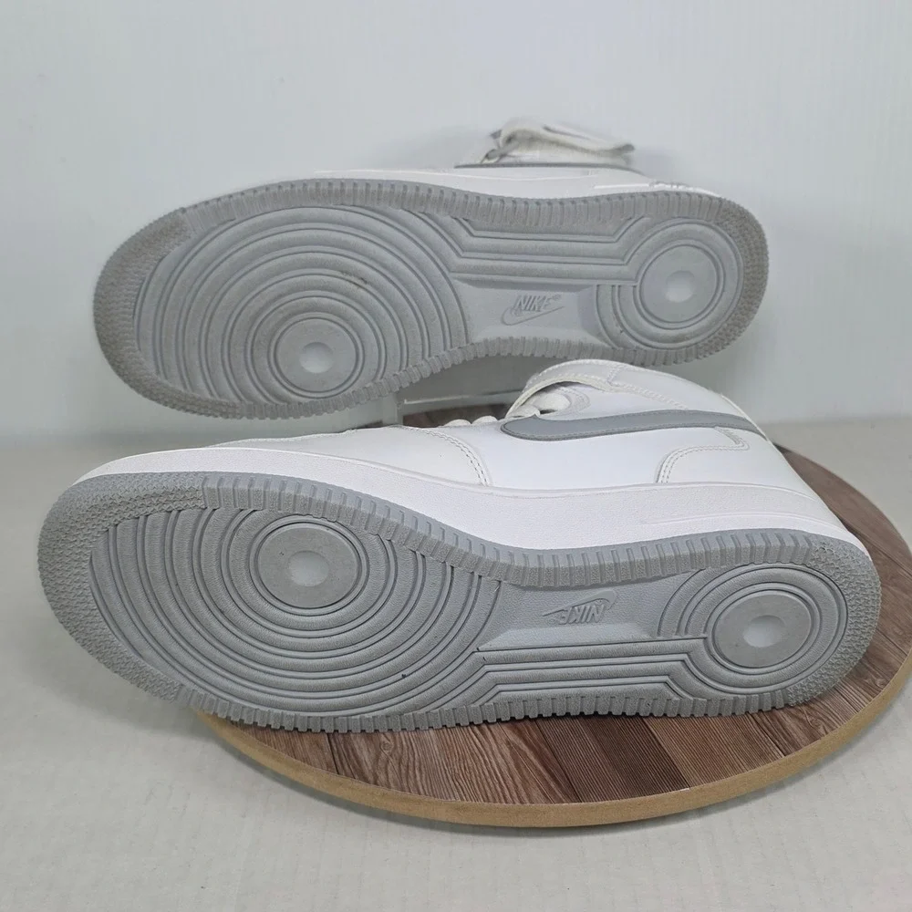 Nike Air Force 1 Mid '07 White Wolf Grey Mens 10.5 DV0806-100 High Top Sneakers